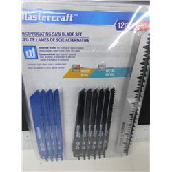 New Mastercraft  Recip/Sawzall Blade set / 12 piece / 6 & 9" blades