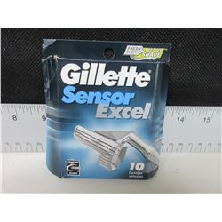 New Gillette Sensor Excel Razor Blade Cartridges / 10 ct