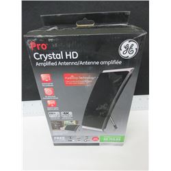 New GE Pro Crystal HD Amplified Antenna / get free local channels /40miles range