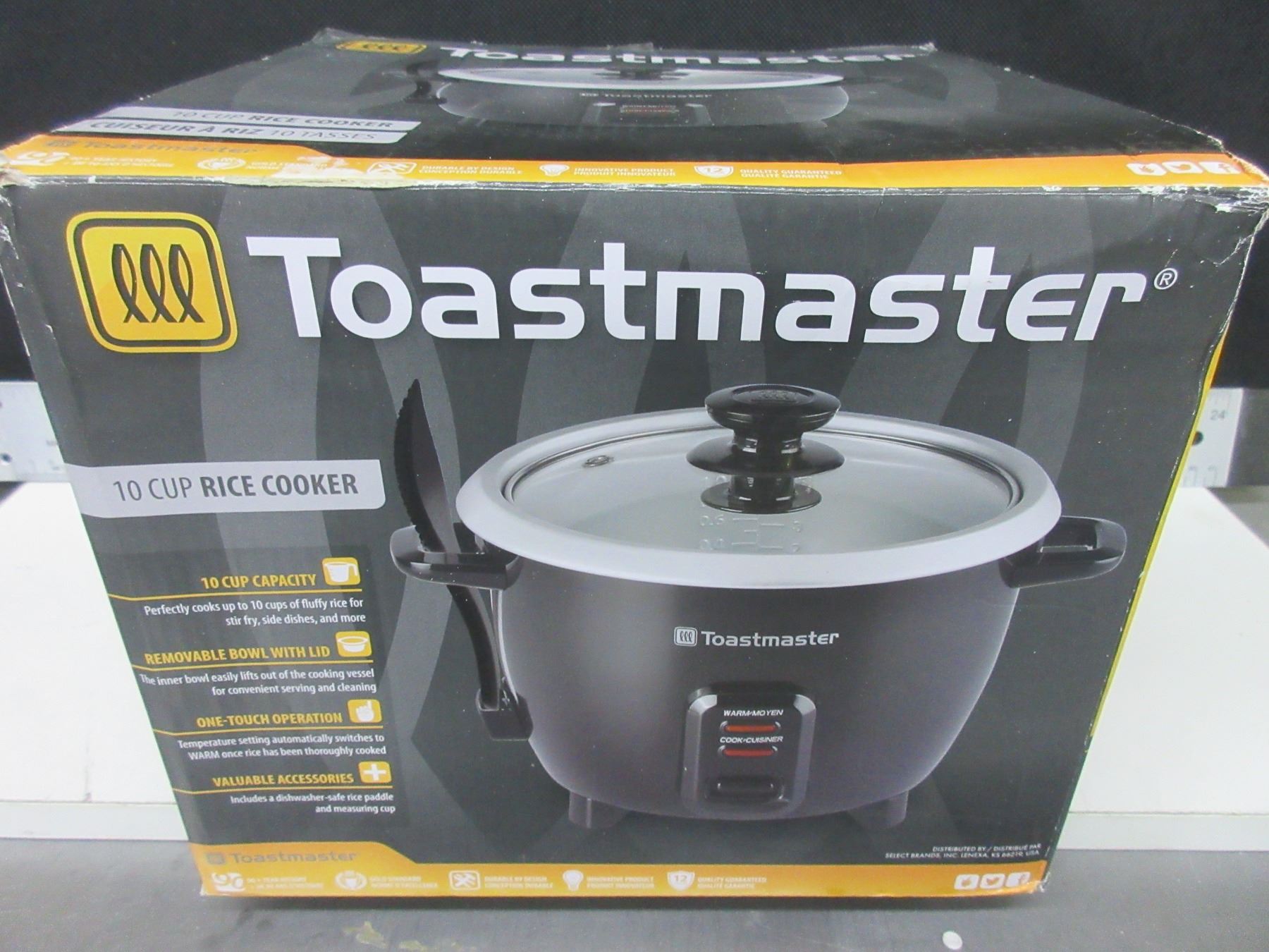 New Toastmaster 10 cup Rice Cooker / removable bowl with lid / 1 touch ...