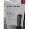 Image 2 : New Sunbeam 24" Ceramic Tower Heater/Oscillation / digital Adjustable thermostat