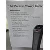 Image 3 : New Sunbeam 24" Ceramic Tower Heater/Oscillation / digital Adjustable thermostat