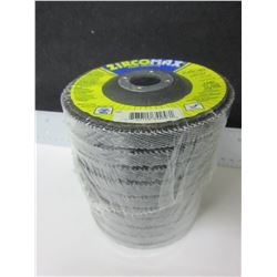 New Case of 10 ZircoMax high density 4 1/2" Flap Disks 80 grit 12,000rpm