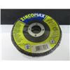 Image 2 : New Case of 10 ZircoMax high density 4 1/2" Flap Disks 80 grit 12,000rpm