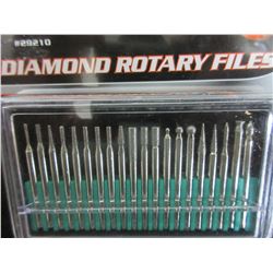 New 20 piece Diamond Rotary Files with case