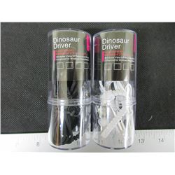 2 New Pairs of Dinosaur Driver Zippered Headphones