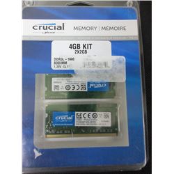 Crucial Memory Kit 4gb 2 x 2 DDR3 1600 SODIMM