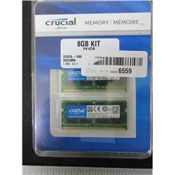 Crucial Memory Kit 8gb 2 x 4 DDR3 1600 SODIMM