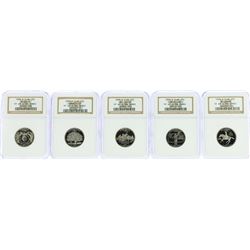 Lot of (5) 1999-S State Quarter Clad Coins NGC PF69 Ultra Cameo