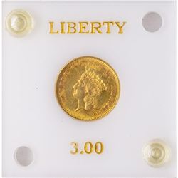 1855 $3 Indian Princess Head Gold Coin