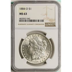 1884-O $1 Morgan Silver Dollar Coin NGC MS63