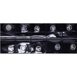 Lot of (10) Disney Mickey Mouse 1/20 oz. .999 Fine Silver Coin Rounds