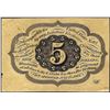 Image 2 : July 17, 1862 First Issue 5 Cents Fractional Currency Note
