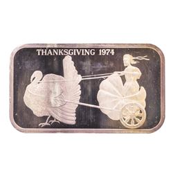 1974 Thanksgiving Madison Mint 1 oz .999 Fine Silver Art Bar