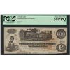 Image 1 : 1862 $100 Confederate States of America Note T-39 PCGS About New 58PPQ