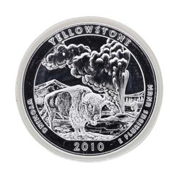 2010 5oz Silver ATB Yellowstone Wyoming Silver Coin