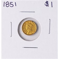 1851 $1 Liberty Head Gold Dollar Coin