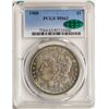 Image 1 : 1900 $1 Morgan Silver Dollar Coin PCGS MS63 CAC AMAZING TONING