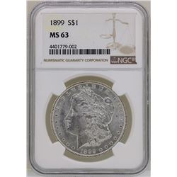 1899 $1 Morgan Silver Dollar Coin NGC MS63