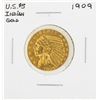 Image 1 : 1909 $5 Indian Head Half Eagle Gold Coin