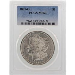 1885-O $1 Morgan Silver Dollar Coin PCGS MS63