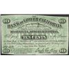 Image 1 : 1800's Ten Cents The Bank of Lower California Magdalena Obsolete Currency Note