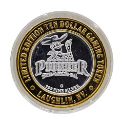 .999 Silver Pioneer Hotel & Gambling Hall $10 Casino Limited Edition Gaming Toke