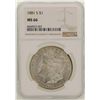 Image 1 : 1881-S $1 Morgan Silver Dollar Coin NGC MS66