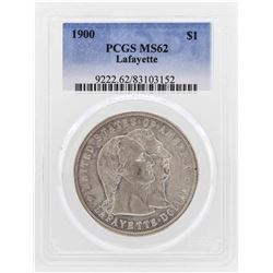1900 $1 Lafayette Silver Dollar Coin PCGS MS62