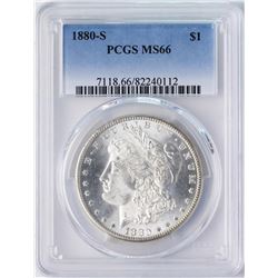 1880-S $1 Morgan Silver Dollar Coin PCGS MS66