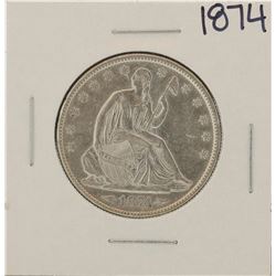 1874 w/ Arrows Seated Liberty Half Dollar Coin