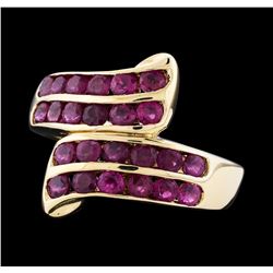 14KT Yellow Gold 1.80 ctw Ruby and Diamond Ring