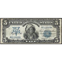 1899 $5 Chief Silver Certificate Note