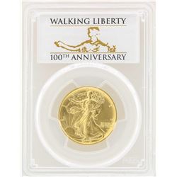 2016-W Walking Liberty Half Dollar Gold Coin 100th Anniversary FS PCGS SP70