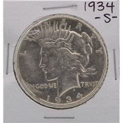 1934-S $1 Peace Silver Dollar Coin