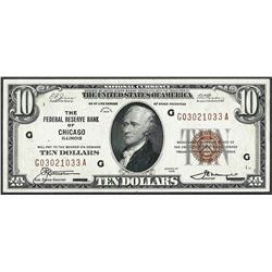 1929 $10 Federal Reserve Bank Chicago