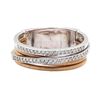 Image 2 : 18KT Rose and White Gold 0.30 ctw Diamond Ring