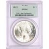 Image 1 : 1922 $1 Peace Silver Dollar Coin PCGS MS64