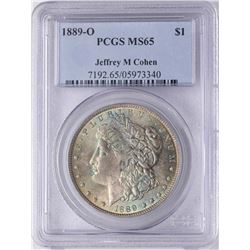 1889-O $1 Morgan Silver Dollar Coin PCGS MS65 AMAZING TONING
