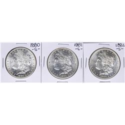 Lot of 1880-S, 1881-S & 1882-S $1 Morgan Silver Dollar Coins
