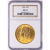 Image 1 : 1904 $20 Liberty Head Double Eagle Gold Coin NGC MS63