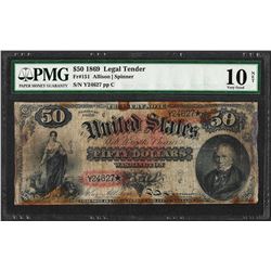 1869 $50 Legal Tender Note Fr.151 PMG Very Good 10 Net