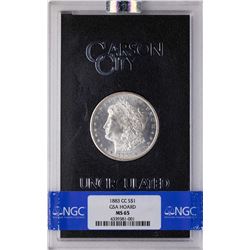 1883-CC $1 Morgan Silver Dollar Coin GSA Hoard NGC MS65