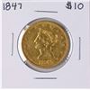 Image 1 : 1847 $10 Liberty Head Eagle Gold Coin