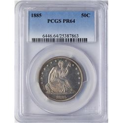 1885 Proof Seated Liberty Half Dollar Coin PCGS PR64