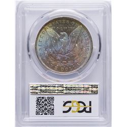 1885-O $1 Morgan Silver Dollar Coin PCGS MS63 Amazing Rainbow Toning