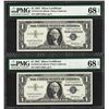 Image 1 : Lot of (2) Consec. 1957 $1 Silver Certificate Notes PMG Superb Gem Unc 68PPQ