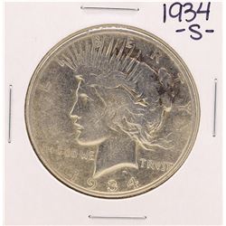 1934-S $1 Peace Silver Dollar Coin