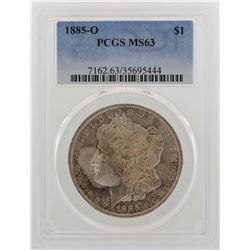 1885-O $1 Morgan Silver Dollar Coin PCGS MS63