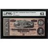 Image 1 : 1864 $10 Confederate States of America Note T-68 PMG Uncirculated 63
